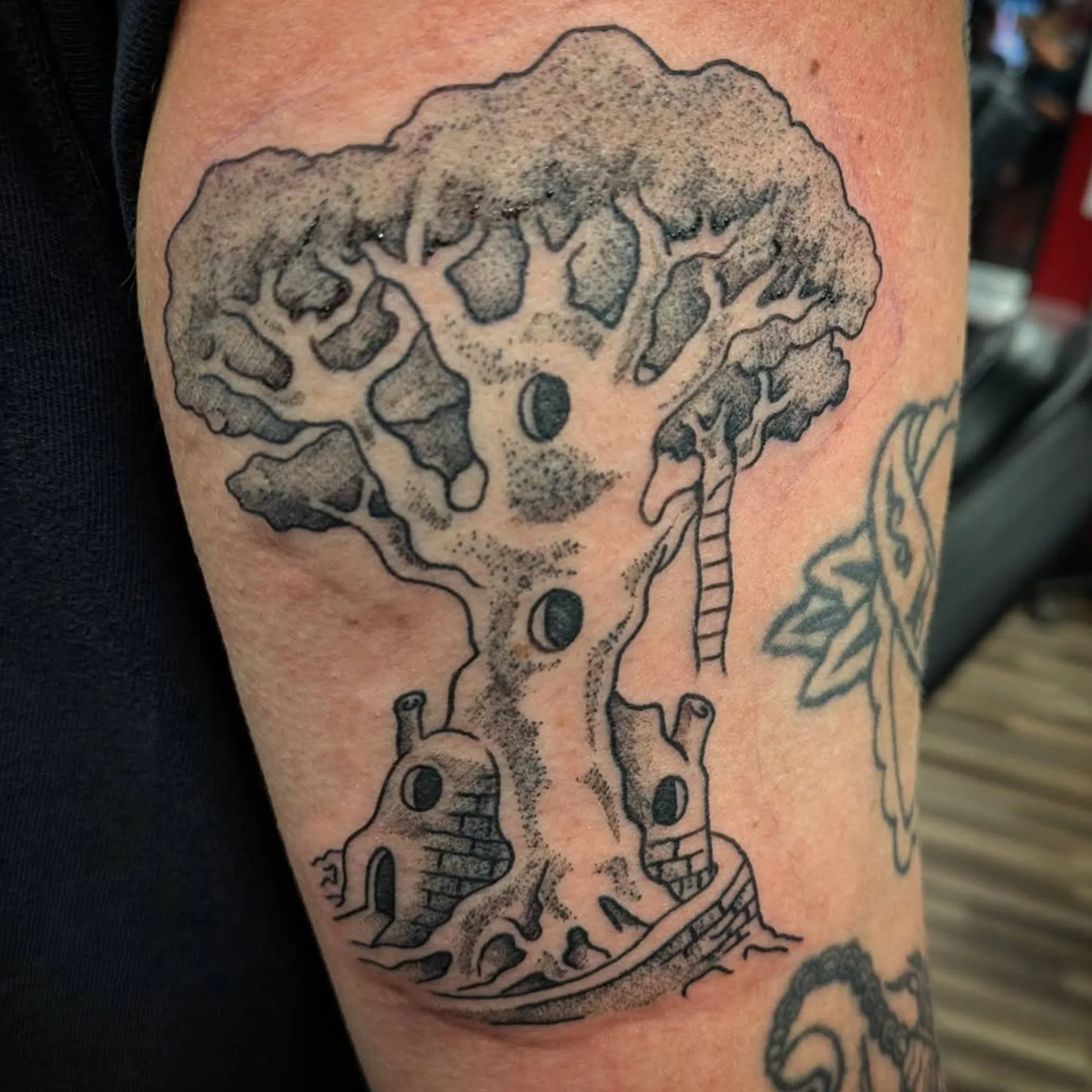 a visible tattoo