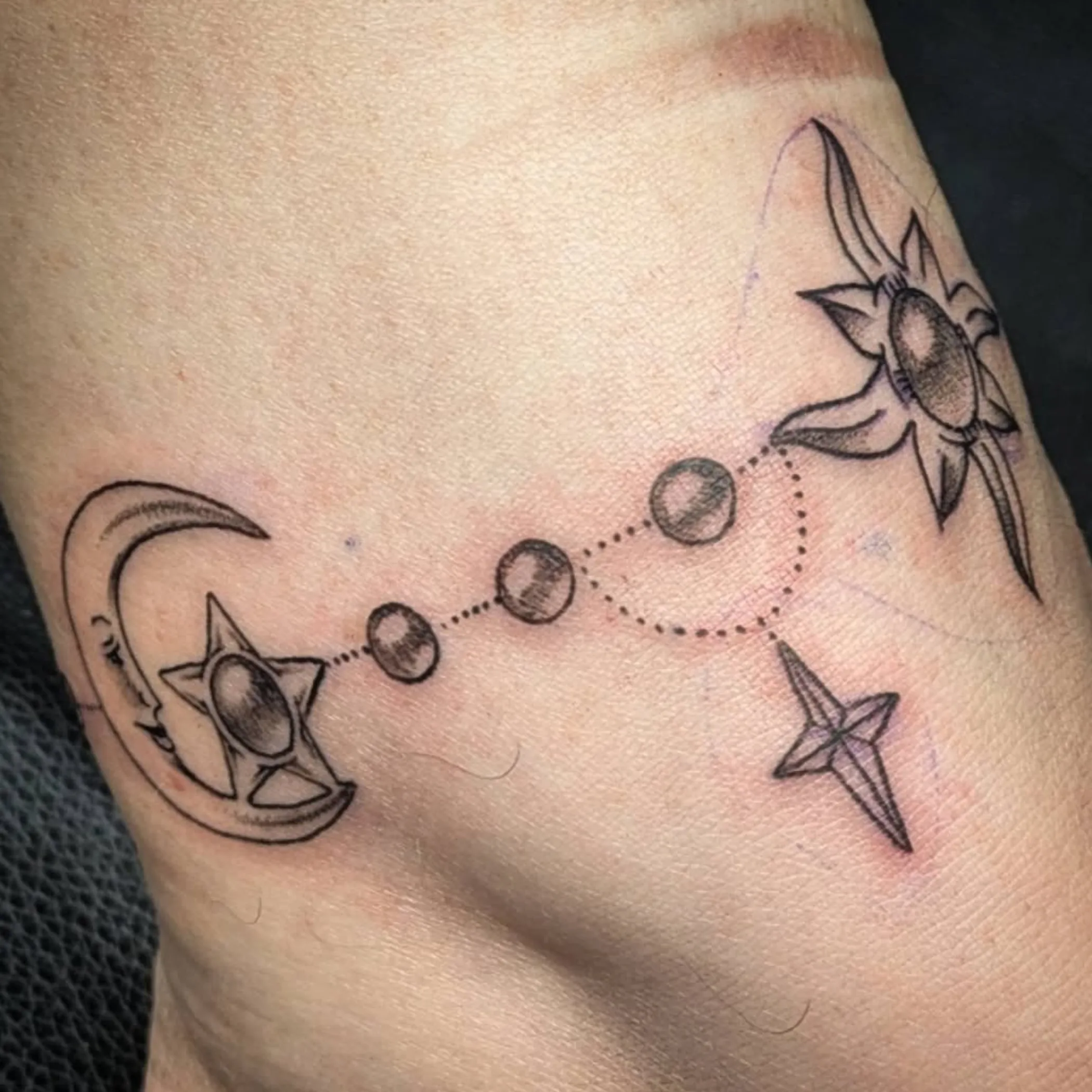 summer ankle tattoo